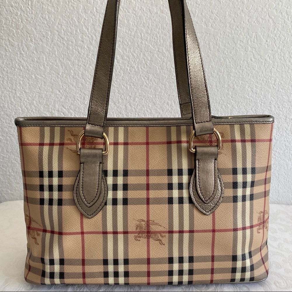 Burberry check tote